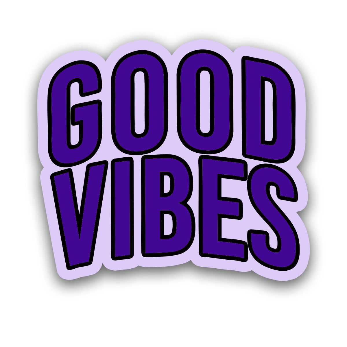 GOOD VIBES STICKER - ELECTRIC PLUM