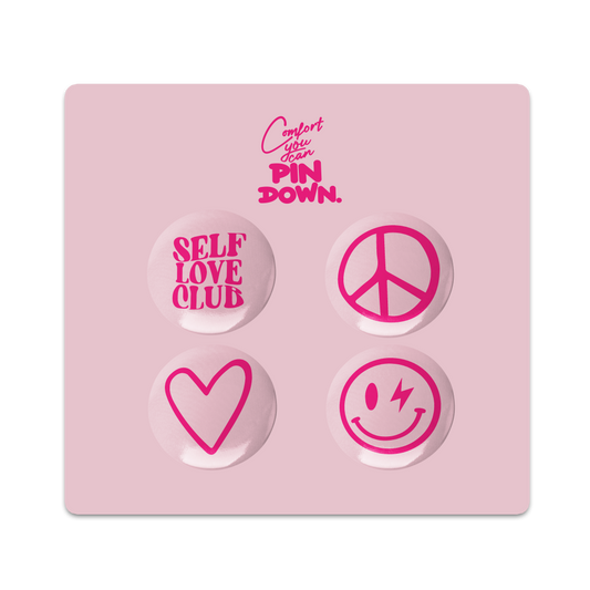SELF LOVE CLUB BADGE PK - HAPPY PINK