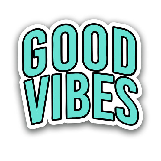 GOOD VIBES STICKER - SEAFOAM SKY