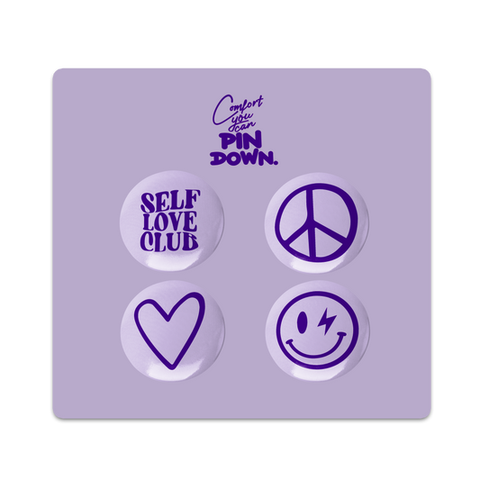 SELF LOVE CLUB BADGE PK - ELECTRIC PLUM